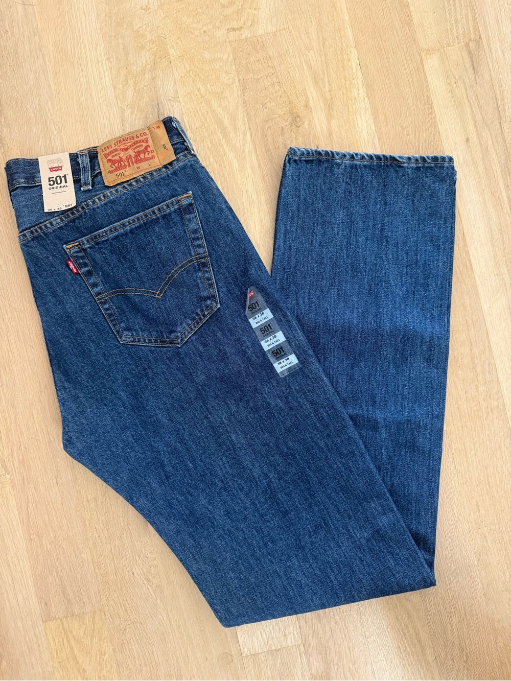 Levi's Men's 501 Big & Tall Classic Denim Jeans 36 x 38 Rare Size!